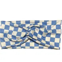 Blue And White Checkers - Wide